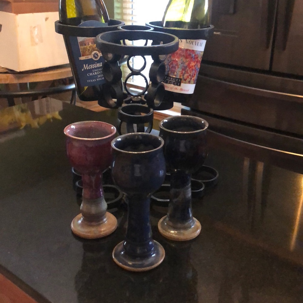 Pottery Wine Glasses